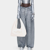 MARC JACOBS The Sack Large white leather bag