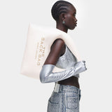 MARC JACOBS The Sack Large white leather bag
