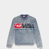 DIESEL Logo破壞針織上衣