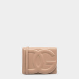 DOLCE&GABBANA 壓紋斜背小方包