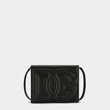 DOLCE&GABBANA 壓紋斜背小方包
