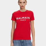 BALMAIN LOGO 金釦裝飾短袖 T-shirt