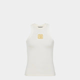 BALMAIN 金屬Logo無袖背心上衣