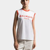 BALMAIN 3釦肩飾 Logo 背心