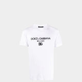 DOLCE&GABBANA Milano Logo Embroidered T-shirt