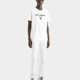 DOLCE&GABBANA Milano Logo Embroidered T-shirt
