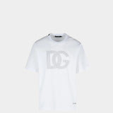 DOLCE&GABBANA 水鑽 LOGO T-shirt
