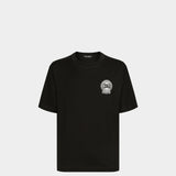 DOLCE&GABBANA 刺繡 LOGO 圖章 男款 T-shirt
