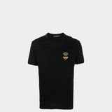 DOLCE&GABBANA crown emblem LOGO embroidered T-shirt