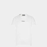 DOLCE&GABBANA handwritten LOGO embroidered T-shirt