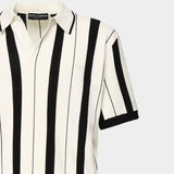 DOLCE&GABBANA 直紋V領Polo衫