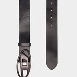 DIESEL D Logo男款皮革腰帶