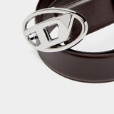 DIESEL D Logo皮革腰帶