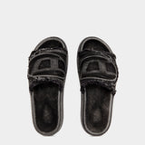 DIESEL DLogo丹寧拖鞋