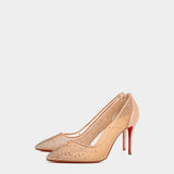 CHRISTIAN LOUBOUTIN Transparent rhinestones 8.5 cm high heels