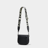 MARC JACOBS The Covered J Marc Black Saddle Bag
