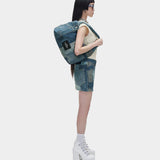 MARC JACOBS patchwork denim shoulder bag