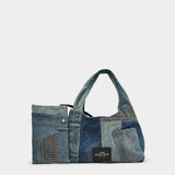 MARC JACOBS patchwork denim shoulder bag