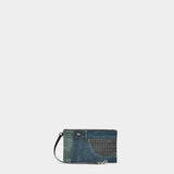 MARC JACOBS patchwork denim shoulder bag