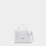 MARC JACOBS Small rhinestone canvas tote