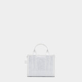 MARC JACOBS Small rhinestone canvas tote