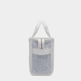 MARC JACOBS Small rhinestone canvas tote