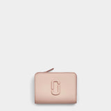 MARC JACOBS 拉鏈素面 LOGO 小型皮夾