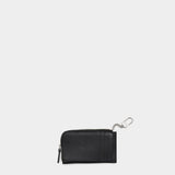 MARC JACOBS 浮雕 LOGO 拉鍊多功能皮夾