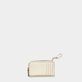 MARC JACOBS 浮雕 LOGO 拉鍊多功能皮夾