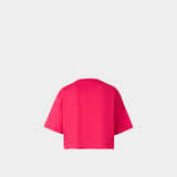 BALMAIN 短版粉紅 Logo T-shirt - 粉紅