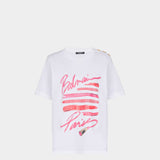 BALMAIN Lipstick Print T-shirt
