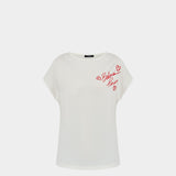 BALMAIN Lipstick Logo 系列 白色短袖 T-Shirt