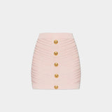 BALMAIN 粉色針織短裙