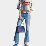 BALMAIN Handwritten Logo Baseball Stripe Wide Version T-shirt
