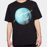 BALMAIN 藍星球印花黑色 T-shirt