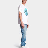 BALMAIN 藍星球印花白色 T-shirt