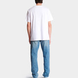 BALMAIN 藍星球印花白色 T-shirt