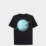 BALMAIN 藍星球印花黑色 T-shirt