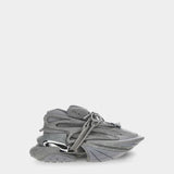 BALMAIN Unicorn Low Grey Fleece Printed Men's Platform Sneakers