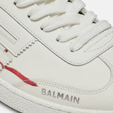 BALMAIN Lipstick Calfskin Platform Sneakers