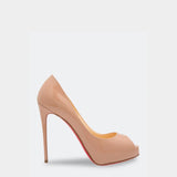 CHRISTIAN LOUBOUTIN Privé Open Toe Platform 12 cm Pumps - Nude