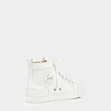 CHRISTIAN LOUBOUTIN White studded high-top sneakers