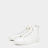 CHRISTIAN LOUBOUTIN White studded high-top sneakers