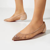 CHRISTIAN LOUBOUTIN Follies Strass 芭蕾平底鞋