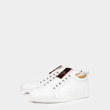 CHRISTIAN LOUBOUTIN white calfskin shoes with studs