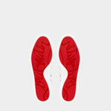 CHRISTIAN LOUBOUTIN white calfskin shoes with studs