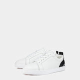 CHRISTIAN LOUBOUTIN white and black calfskin sneakers