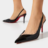 CHRISTIAN LOUBOUTIN Posticha black patent leather 8 cm high heels