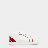 CHRISTIAN LOUBOUTIN white and red calfskin shoes