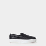 CHRISTIAN LOUBOUTIN 黑色鉚釘小牛皮鞋